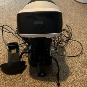 Sony PlayStation VR Headset - Black and White. With 2 Controllers And Ps5 Adapte